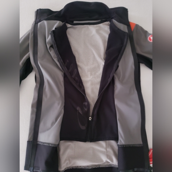 Castelli Alpha Ros women's Cycling Jacket Gray Black Orange size small NWT - Picture 5 of 16